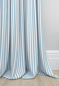 Lace Stripes, River - Made to Measure Curtains